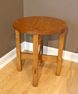 Small round Stickley Tabouret from the Craftsman magazine April 1905