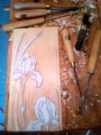 Byrdcliffe Iris panel in progress