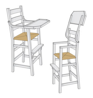 Gustav Stickley No. 388 Highchair PDF Download Plans