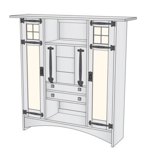 Harvey Ellis/Gustav Stickley Bookcase Desk PDF Plans
