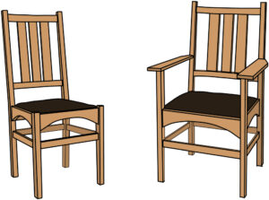 Gustav Stickley No. 353 Side Chair & No. 353A Arm Chair Plans