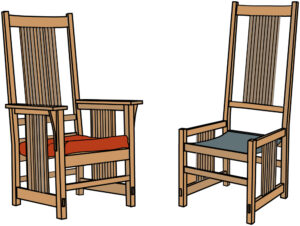 Gustav Stickley No. 384 Side Chair & No. 386 Arm Chair Plans