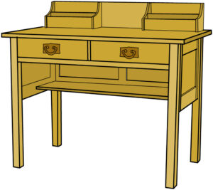 Gustav Stickley No. 708 Desk With Two Drawers Plans