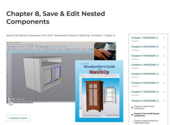 Student Subscription:  Woodworker's Guide to SketchUp, 3rd Edition, PDF Download + Videos